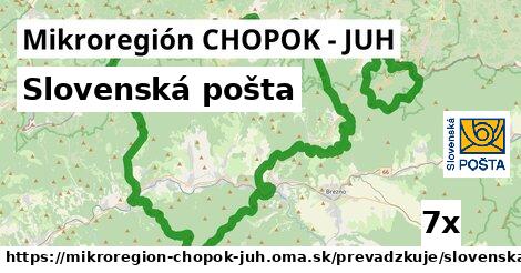 Slovenská pošta, Mikroregión CHOPOK - JUH