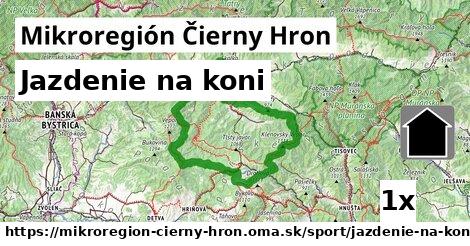 Jazdenie na koni, Mikroregión Čierny Hron