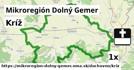 Kríž, Mikroregión Dolný Gemer