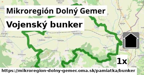 Vojenský bunker, Mikroregión Dolný Gemer