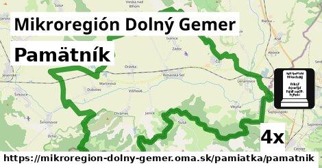 Pamätník, Mikroregión Dolný Gemer