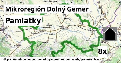 pamiatky v Mikroregión Dolný Gemer