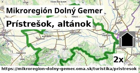 Prístrešok, altánok, Mikroregión Dolný Gemer