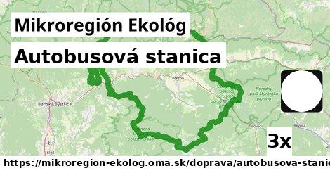 autobusová stanica v Mikroregión Ekológ