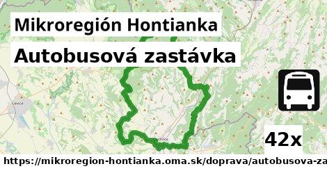 Autobusová zastávka, Mikroregión Hontianka