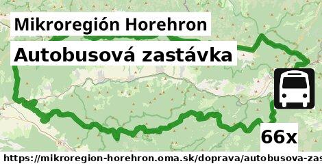 Autobusová zastávka, Mikroregión Horehron