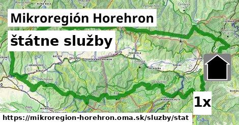 štátne služby, Mikroregión Horehron