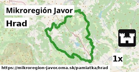 Hrad, Mikroregión Javor