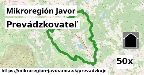 prevádzkovateľ v Mikroregión Javor