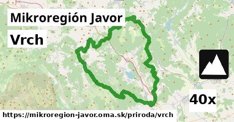 Vrch, Mikroregión Javor