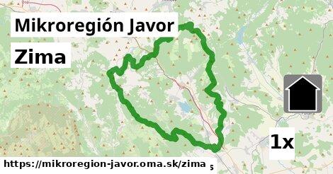 zima v Mikroregión Javor