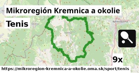 Tenis, Mikroregión Kremnica a okolie