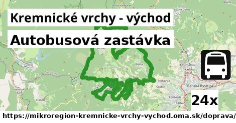 Autobusová zastávka, Kremnické vrchy - východ