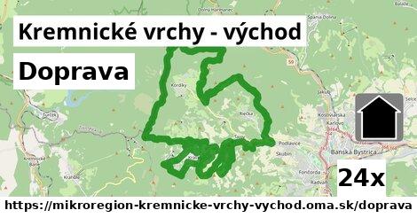 doprava v Kremnické vrchy - východ