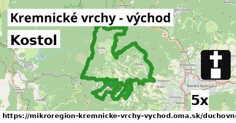 Kostol, Kremnické vrchy - východ