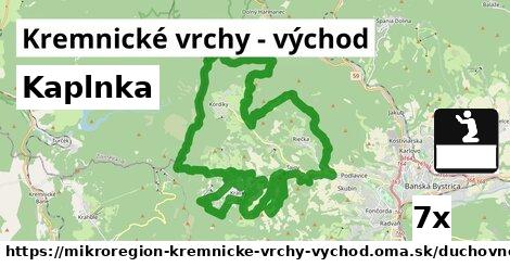 Kaplnka, Kremnické vrchy - východ