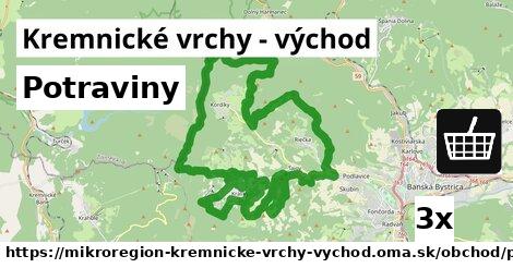 Potraviny, Kremnické vrchy - východ