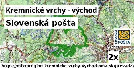 Slovenská pošta, Kremnické vrchy - východ