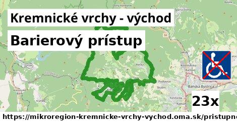 Barierový prístup, Kremnické vrchy - východ