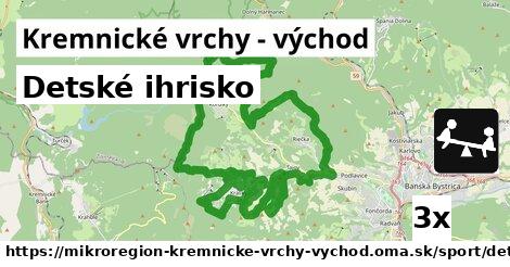 Detské ihrisko, Kremnické vrchy - východ