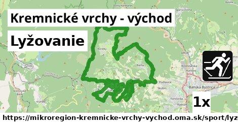 Lyžovanie, Kremnické vrchy - východ