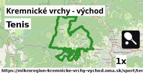 Tenis, Kremnické vrchy - východ