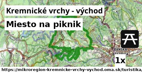 Miesto na piknik, Kremnické vrchy - východ