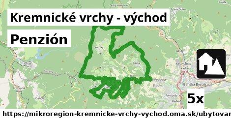 Penzión, Kremnické vrchy - východ