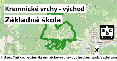 Základná škola, Kremnické vrchy - východ