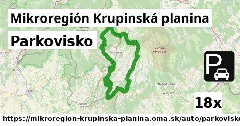 Parkovisko, Mikroregión Krupinská planina