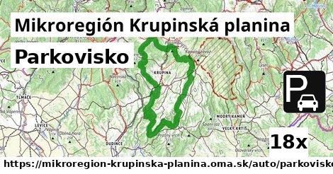 Parkovisko, Mikroregión Krupinská planina