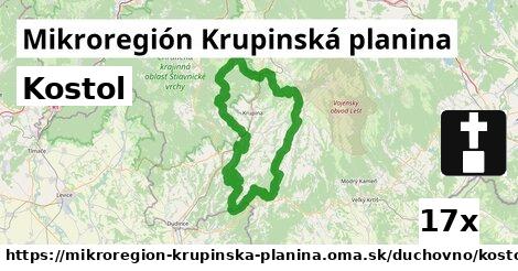 Kostol, Mikroregión Krupinská planina