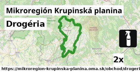 drogéria v Mikroregión Krupinská planina