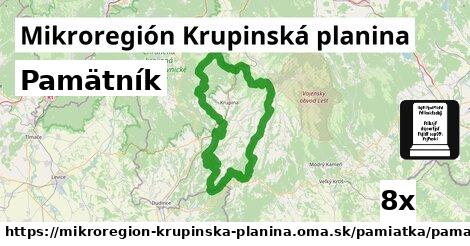 Pamätník, Mikroregión Krupinská planina