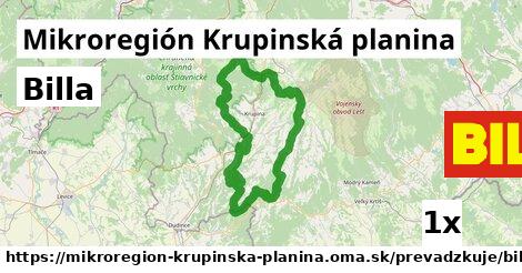 Billa v Mikroregión Krupinská planina