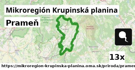 Prameň, Mikroregión Krupinská planina
