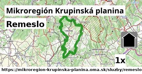 Remeslo, Mikroregión Krupinská planina