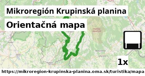 Orientačná mapa, Mikroregión Krupinská planina
