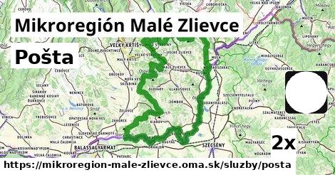 Pošta, Mikroregión Malé Zlievce