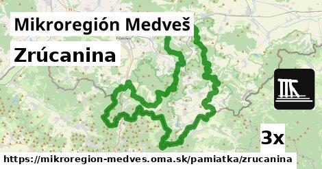 Zrúcanina, Mikroregión Medveš