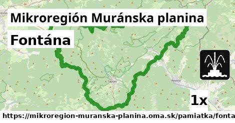 Fontána, Mikroregión Muránska planina