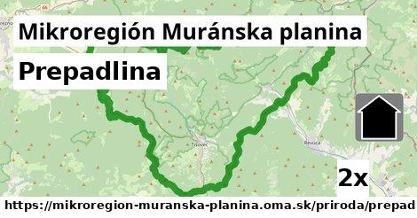 Prepadlina, Mikroregión Muránska planina