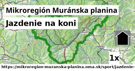 Jazdenie na koni, Mikroregión Muránska planina