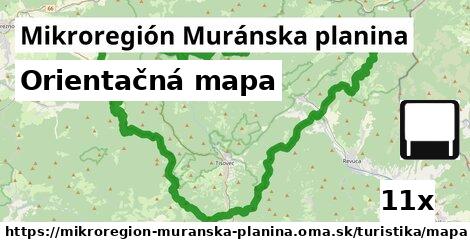 Orientačná mapa, Mikroregión Muránska planina