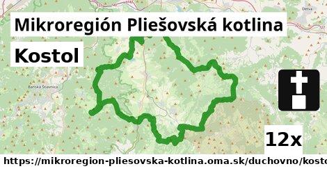 Kostol, Mikroregión Pliešovská kotlina