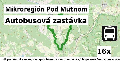 Autobusová zastávka, Mikroregión Pod Mutnom