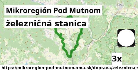 železničná stanica v Mikroregión Pod Mutnom