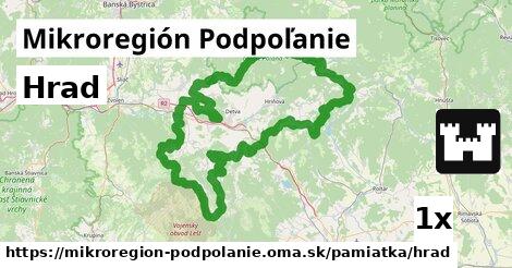 Hrad, Mikroregión Podpoľanie