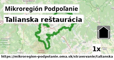 Talianska reštaurácia, Mikroregión Podpoľanie