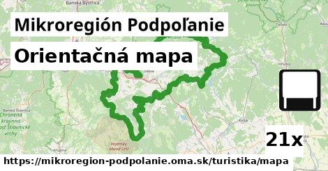 Orientačná mapa, Mikroregión Podpoľanie